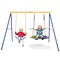Swing Frame Stand With 2 Swing Set Swing Sets For Backyard W/ Ground Stakes